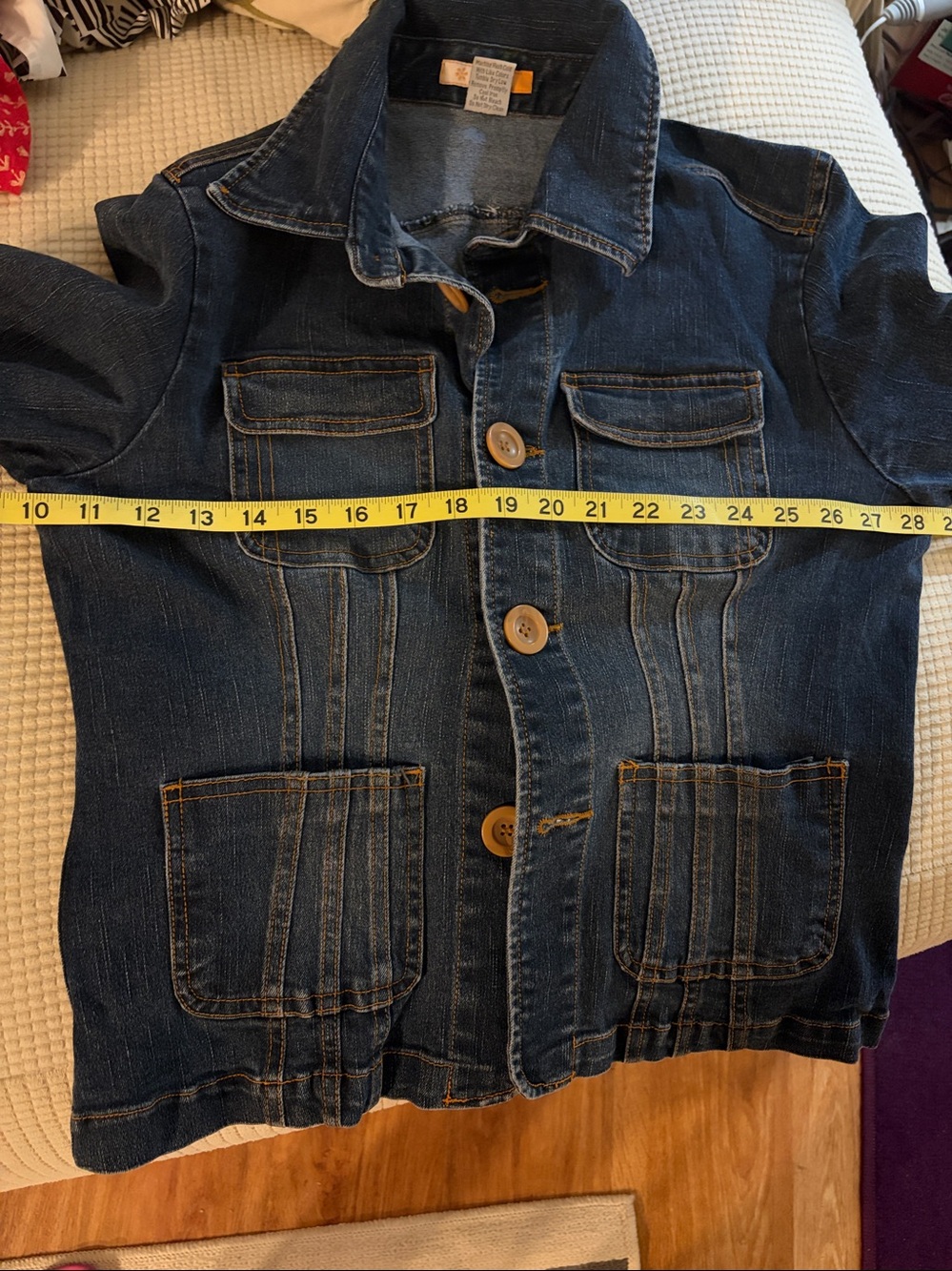 Tulle Denim Fitted Jacket - Picture 5 of 5